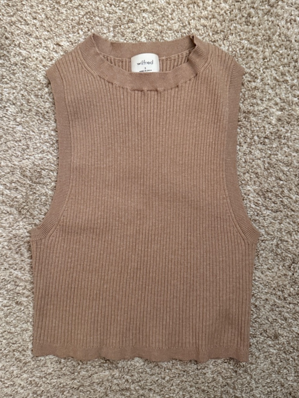 Wilfred Ribbed Cropped Knit Sweater Tank